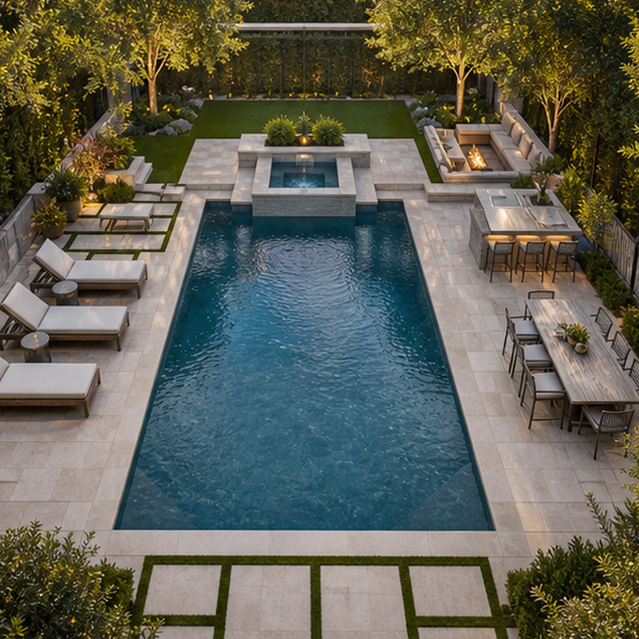 AI Pool Design Free in a real setting