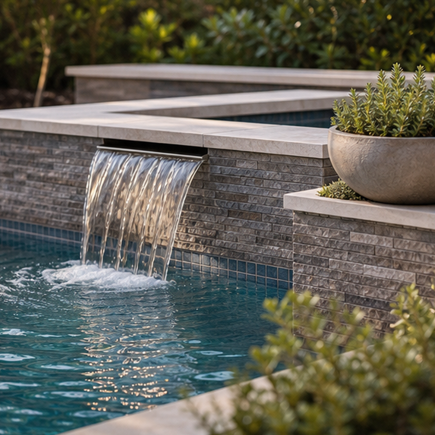 AI Pool Design Free planting and material detail
