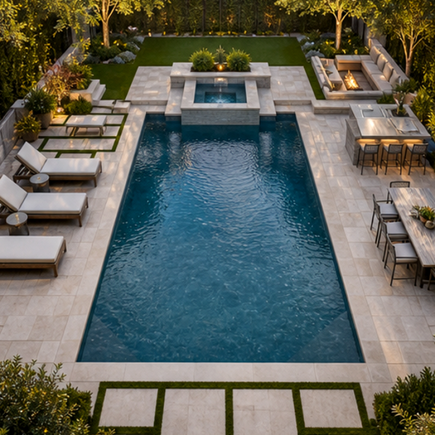 AI Pool Design Free layout idea