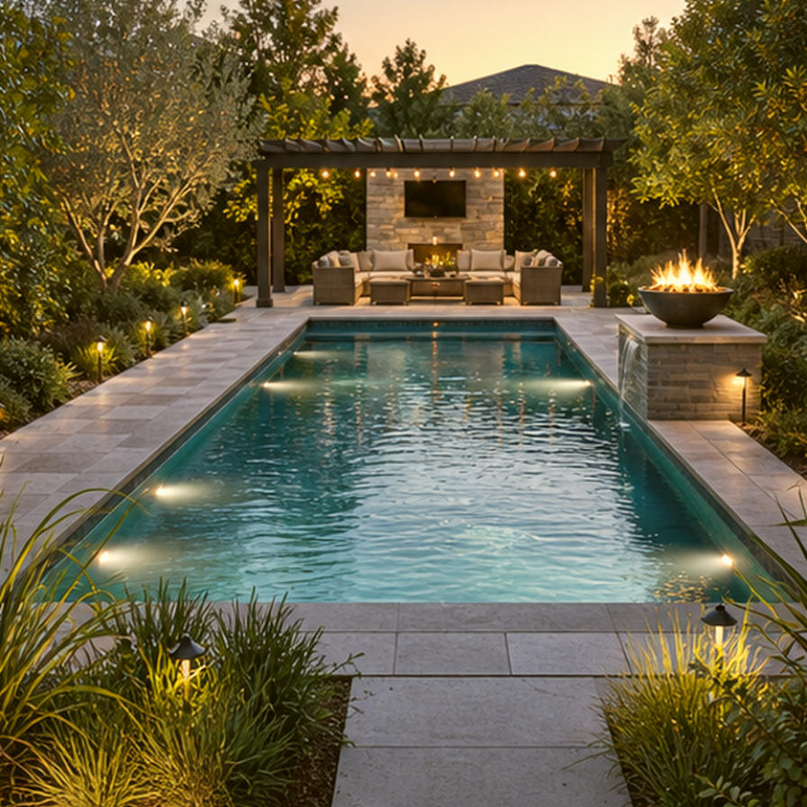 AI Pool Design Free lighting idea