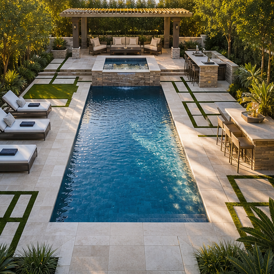 AI Pool Design in a real setting