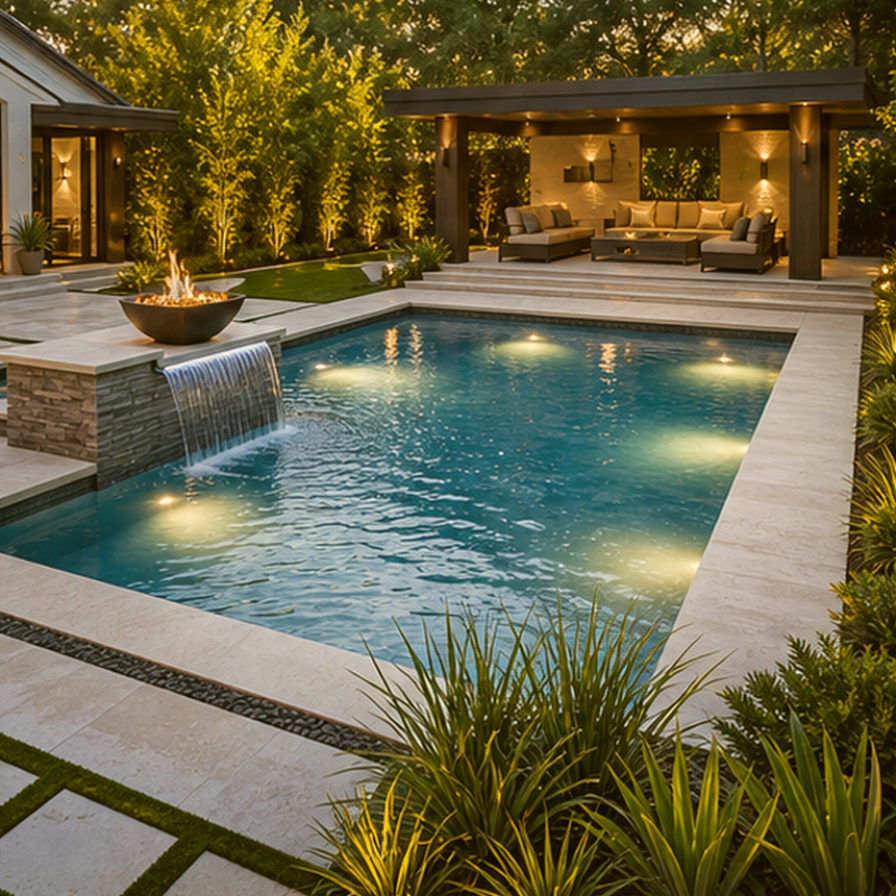 AI Pool Design lighting idea