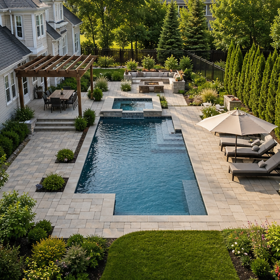 Backyard Pool Ideas Tool in a real setting