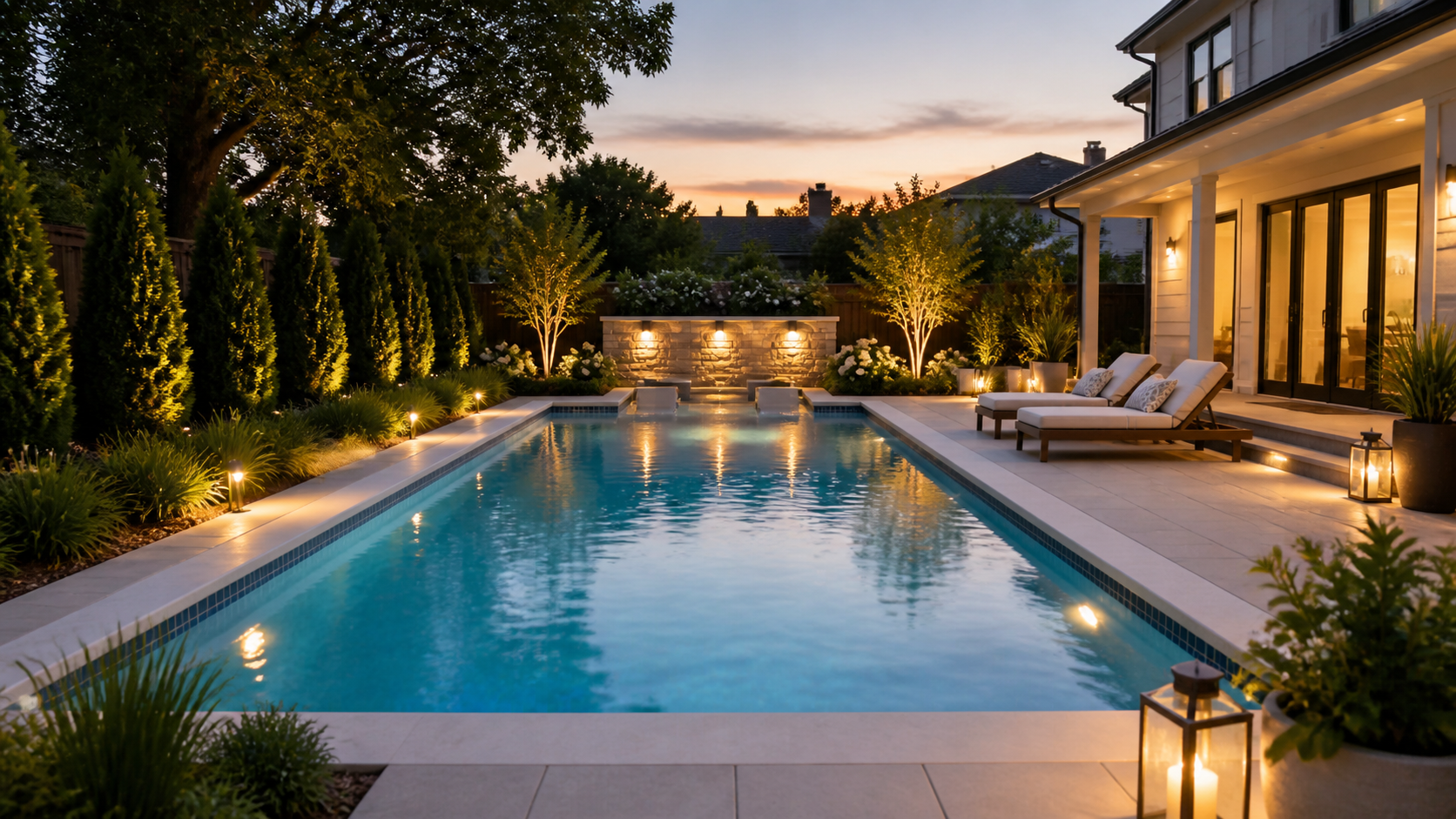 Backyard Pool Ideas Tool lighting idea