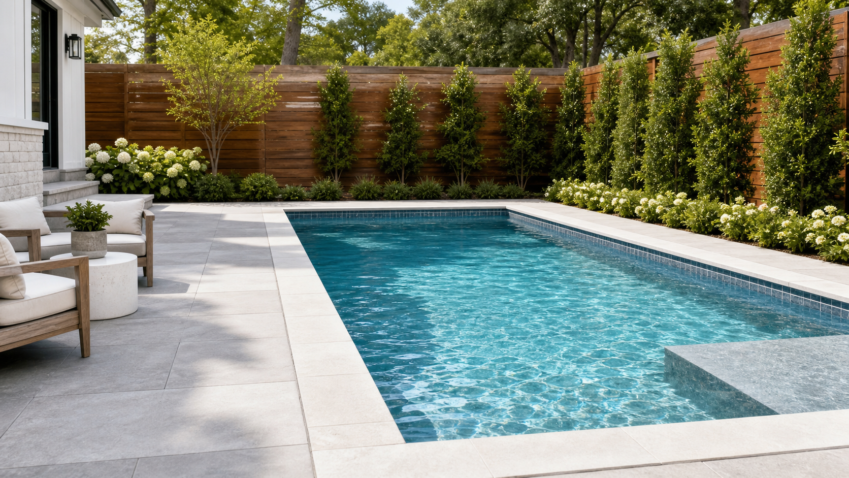 Backyard Pool Ideas Tool materials and planting