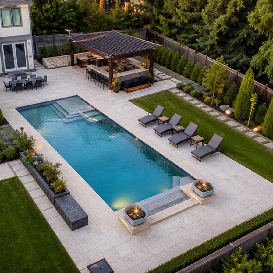 Backyard Pool Ideas in a real setting