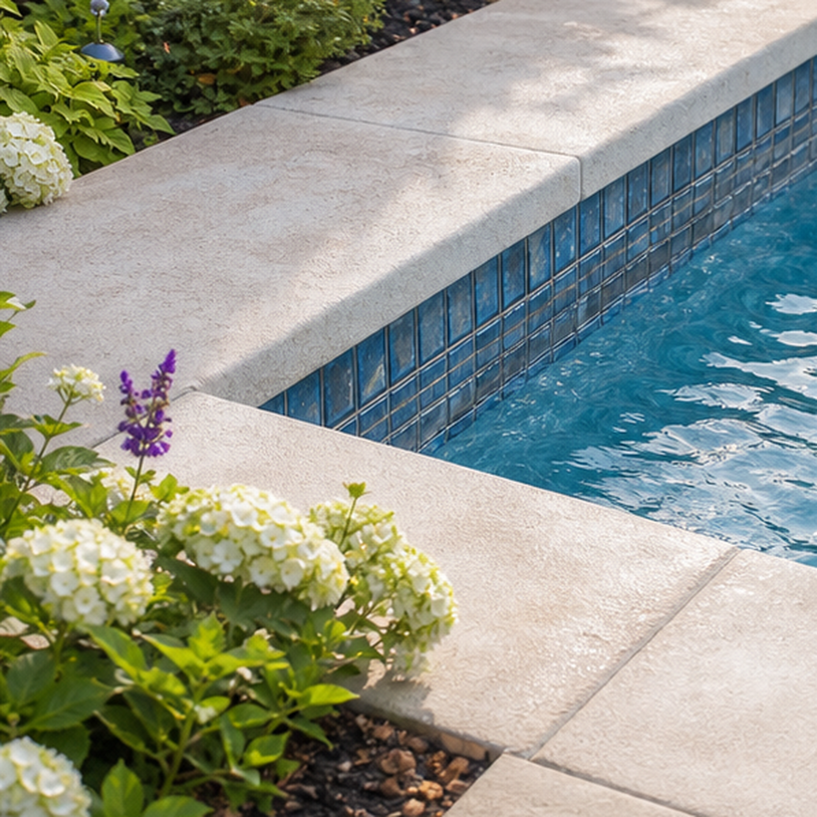 Backyard Pool Ideas planting and material detail