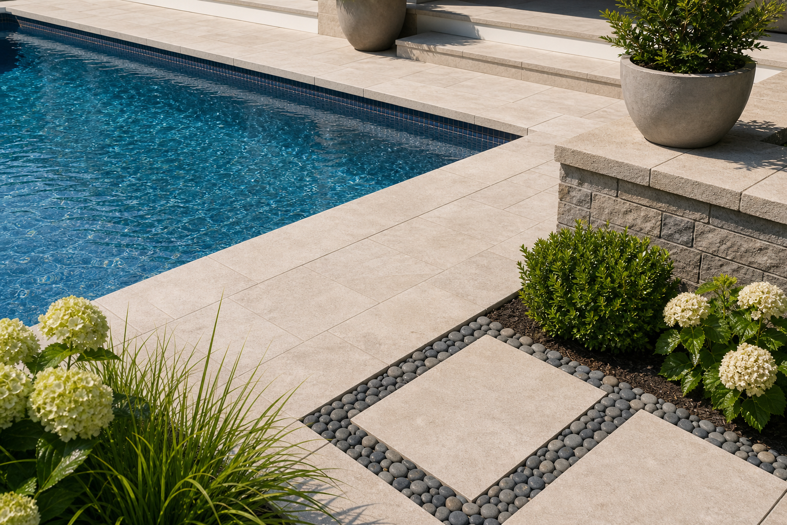 Backyard Pool Ideas materials and planting