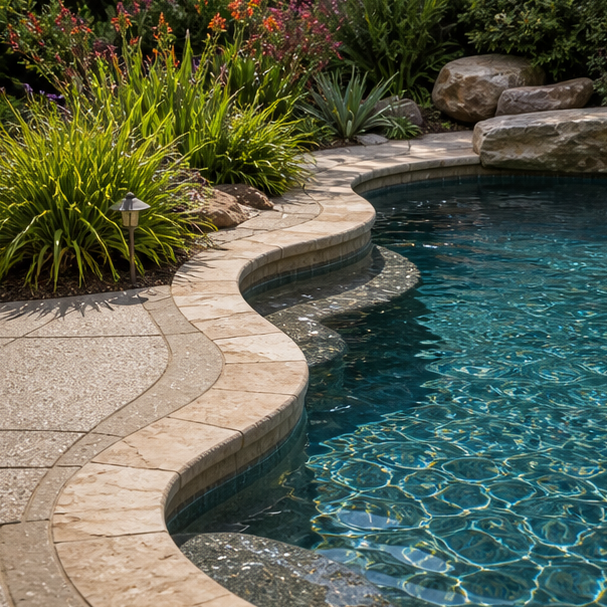 Freeform Pool Ideas water edge detail