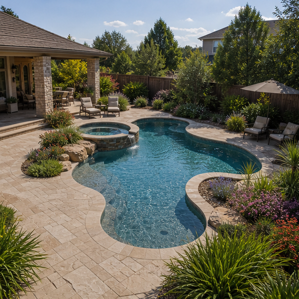 Freeform Pool Ideas layout view