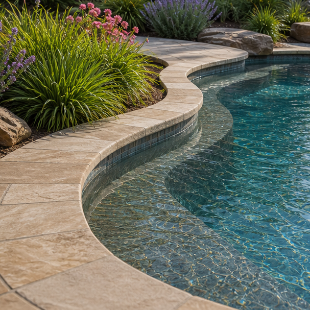 Freeform Pool Ideas materials and planting