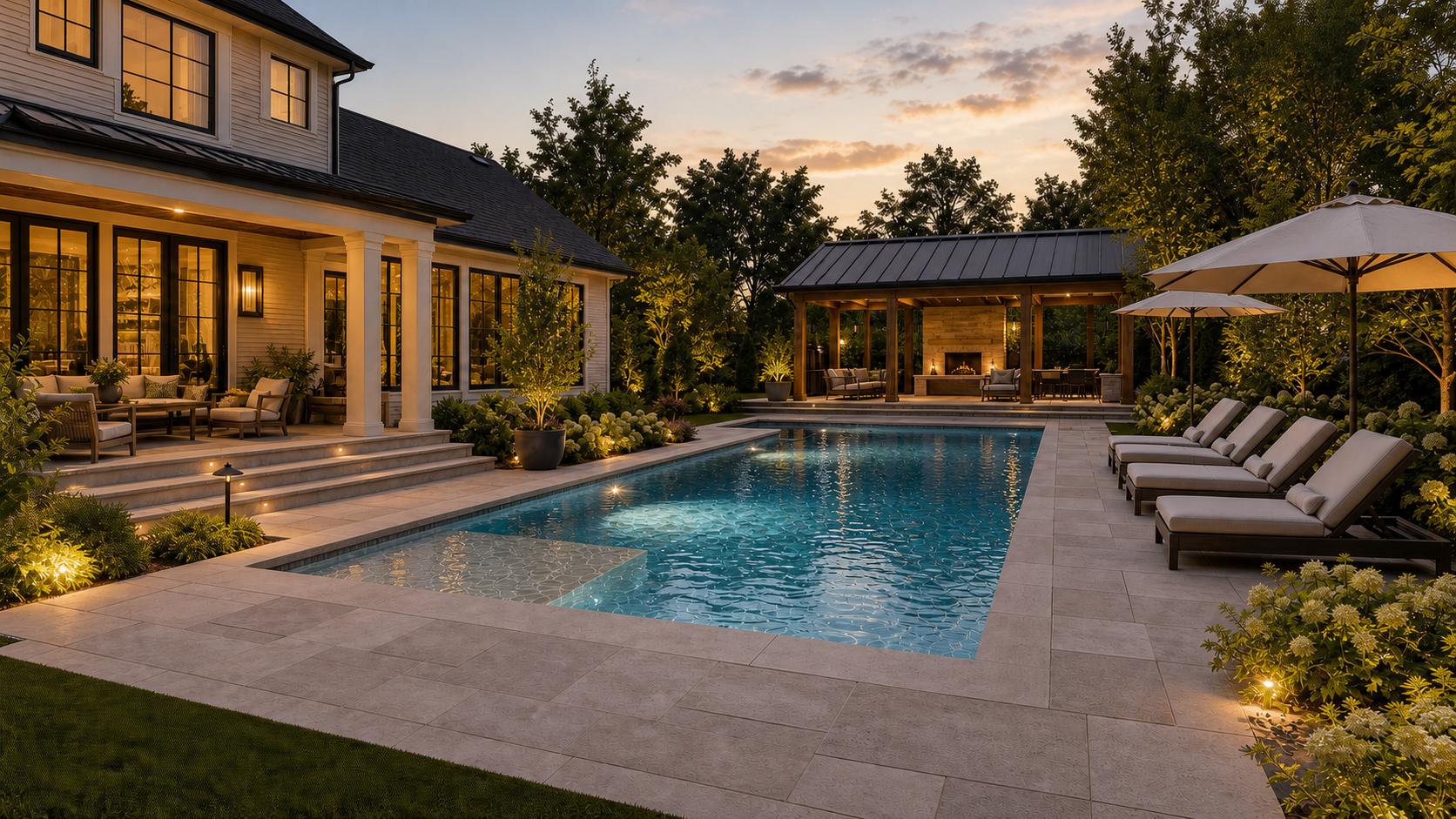 Inground Pool Ideas lighting idea