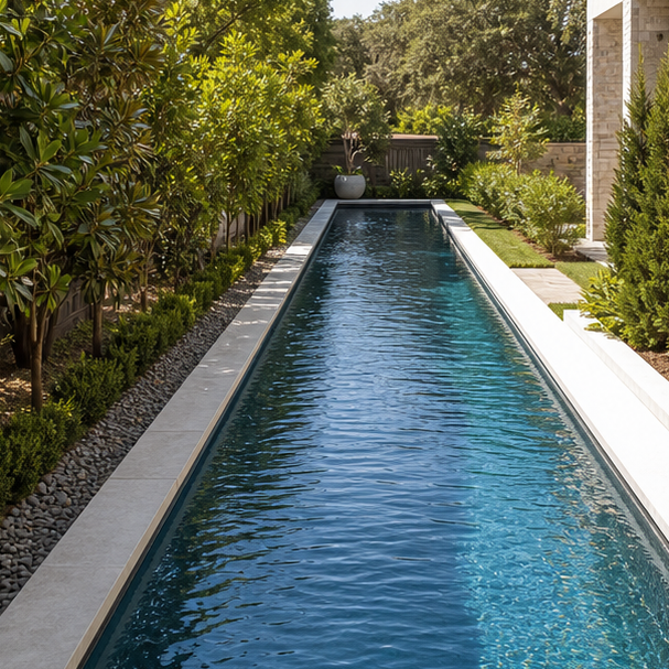 Lap Pool Ideas planting edge