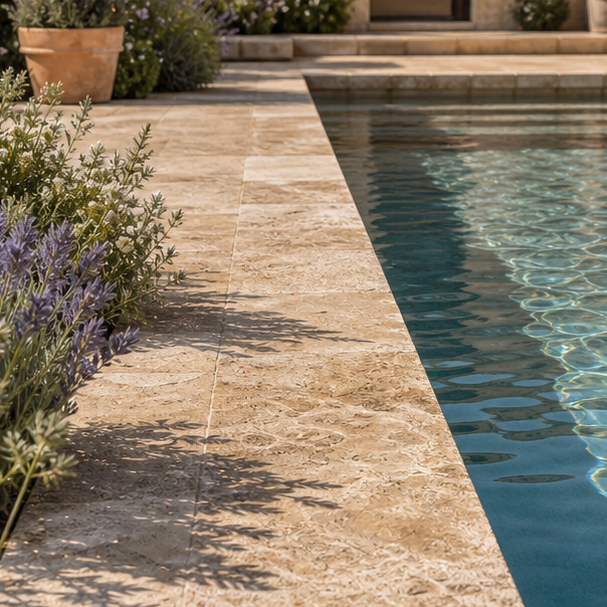 Mediterranean Pool Ideas stone texture