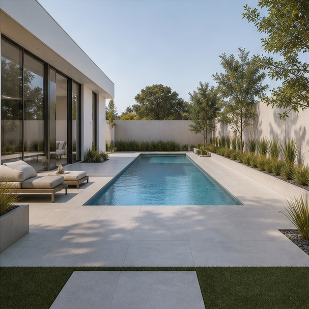 Minimalist Pool Ideas backyard setting
