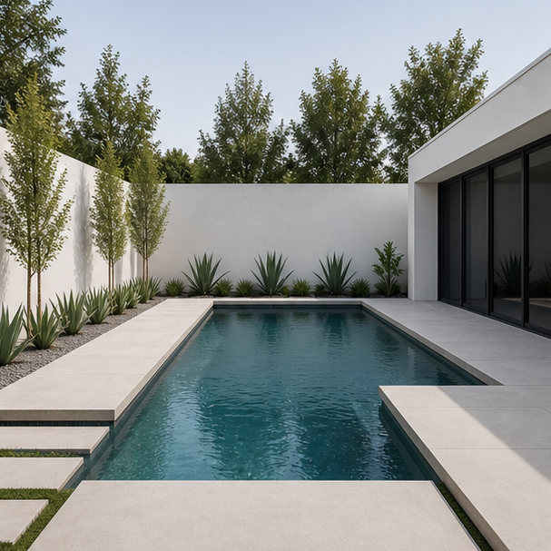 Minimalist Pool Ideas modern lines