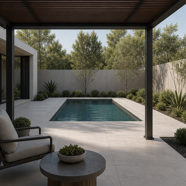 Minimalist Pool Ideas shade view