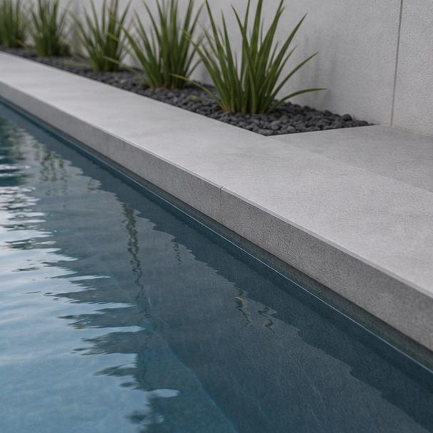 Minimalist Pool Ideas waterline detail