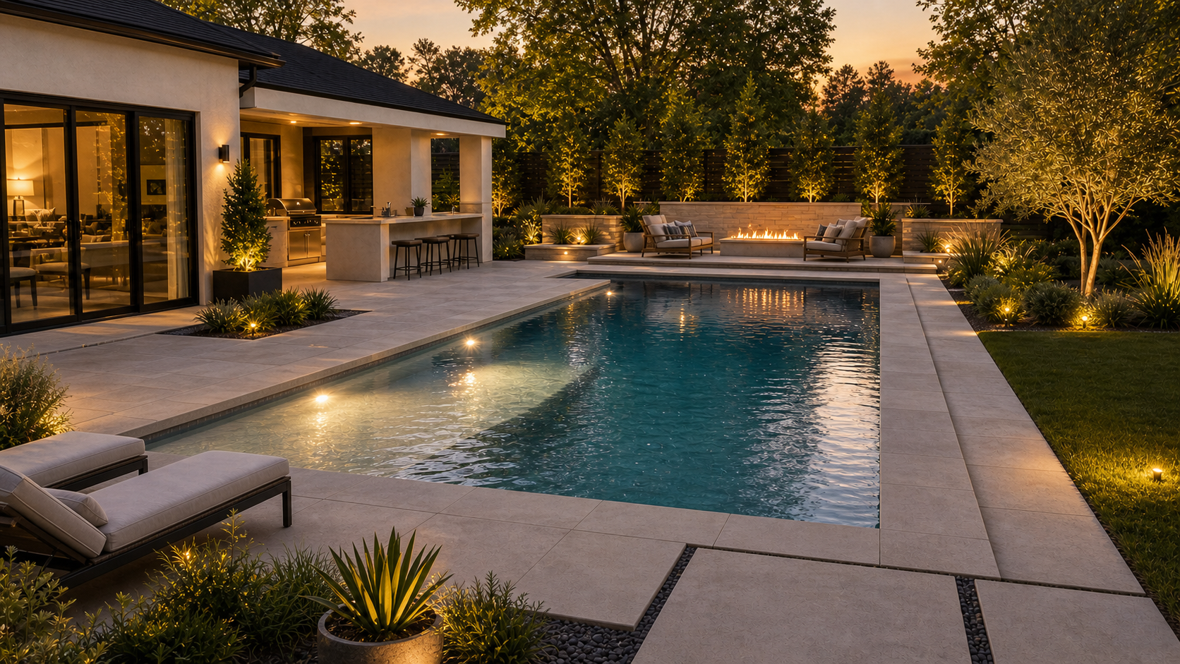 Modern Pool Ideas lighting idea