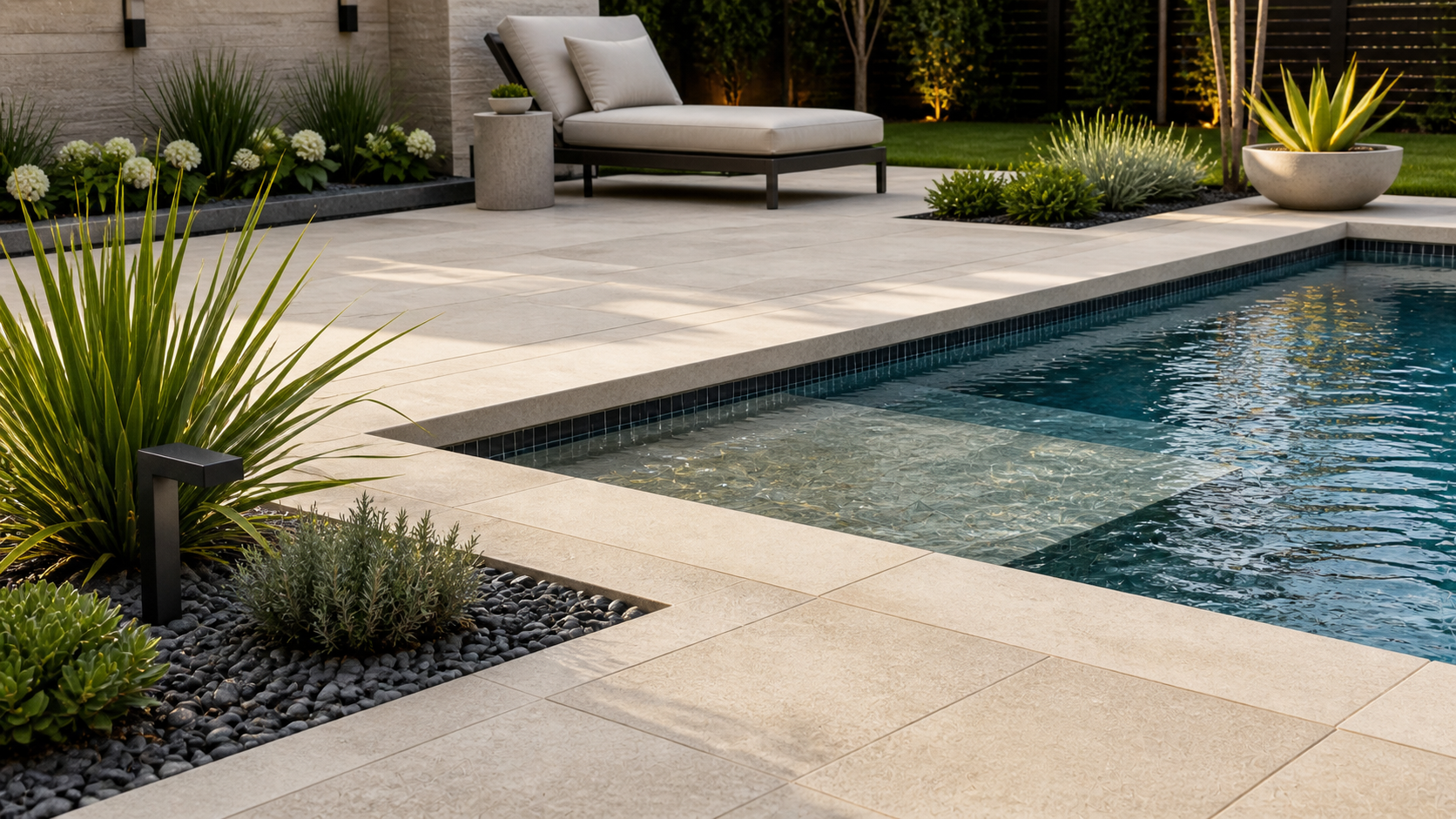 Modern Pool Ideas materials and planting