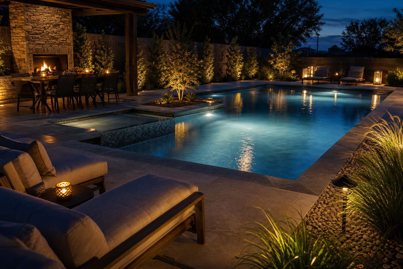 Night Pool Ideas alternate direction
