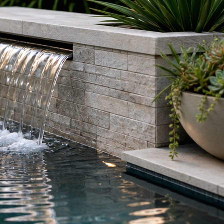 Plunge Pool Ideas materials and planting