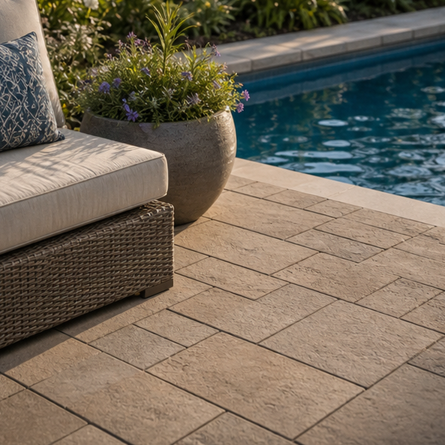 Pool Area Ideas planting and material detail