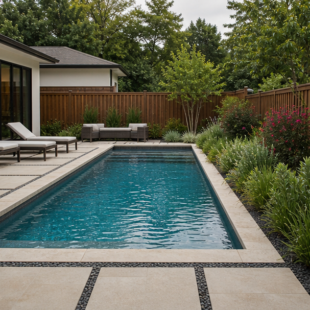 Pool Border Ideas backyard setting