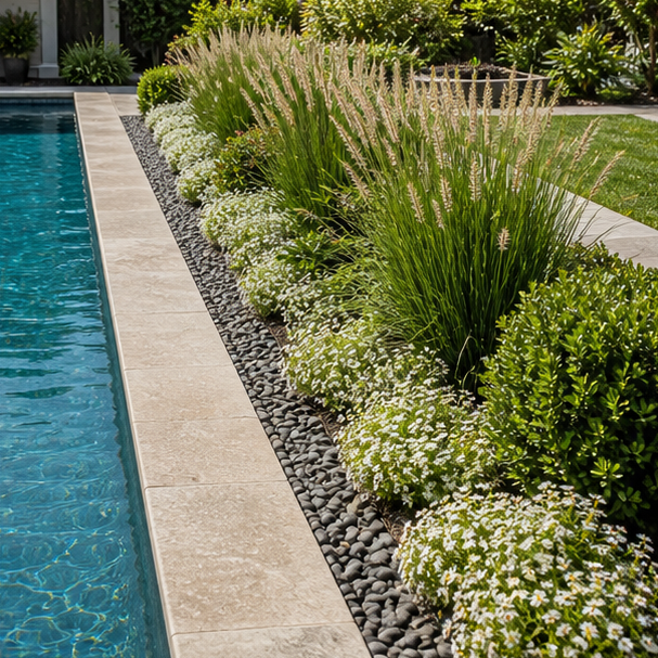 Pool Border Ideas planting edge