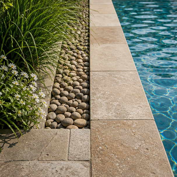 Pool Border Ideas stone texture