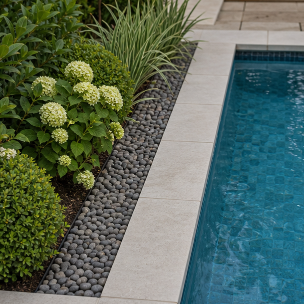 Pool Border Ideas waterline detail