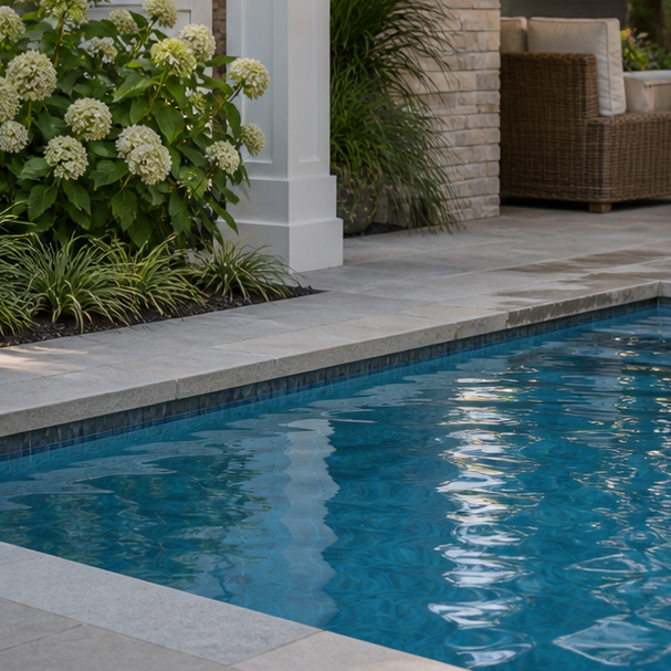 Pool Cabana Ideas waterline detail