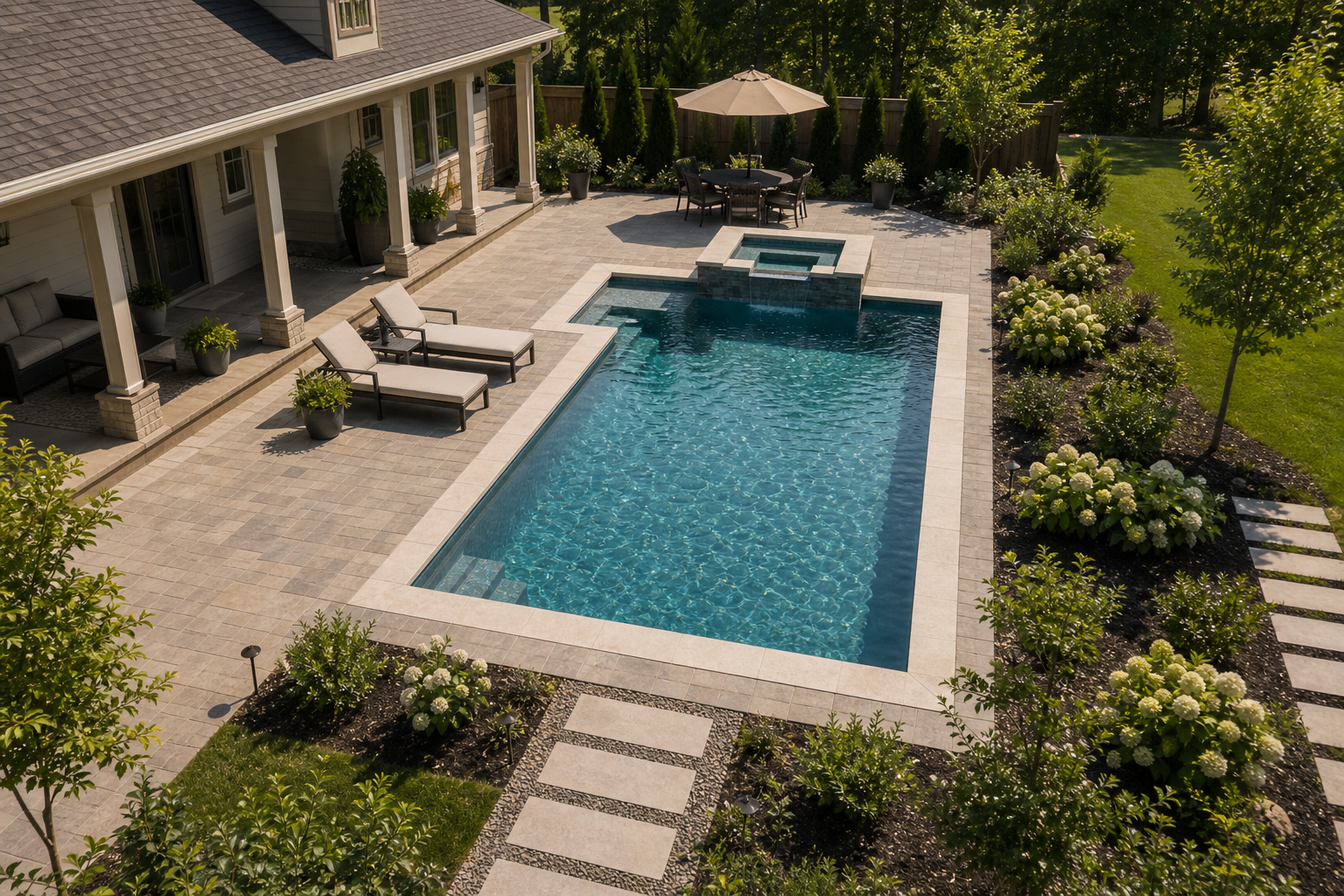 Pool Color Ideas layout view