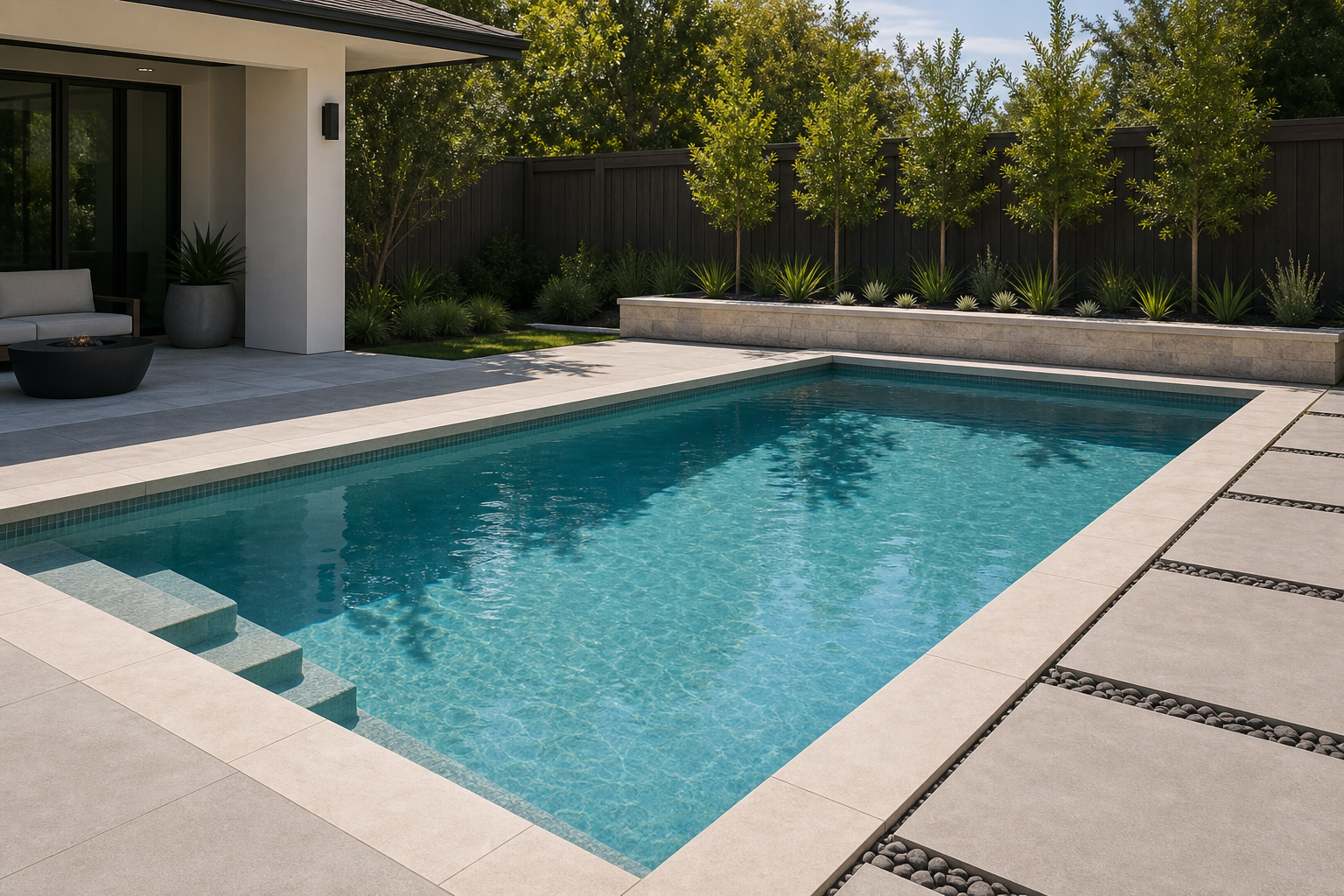 Pool Color Ideas modern lines