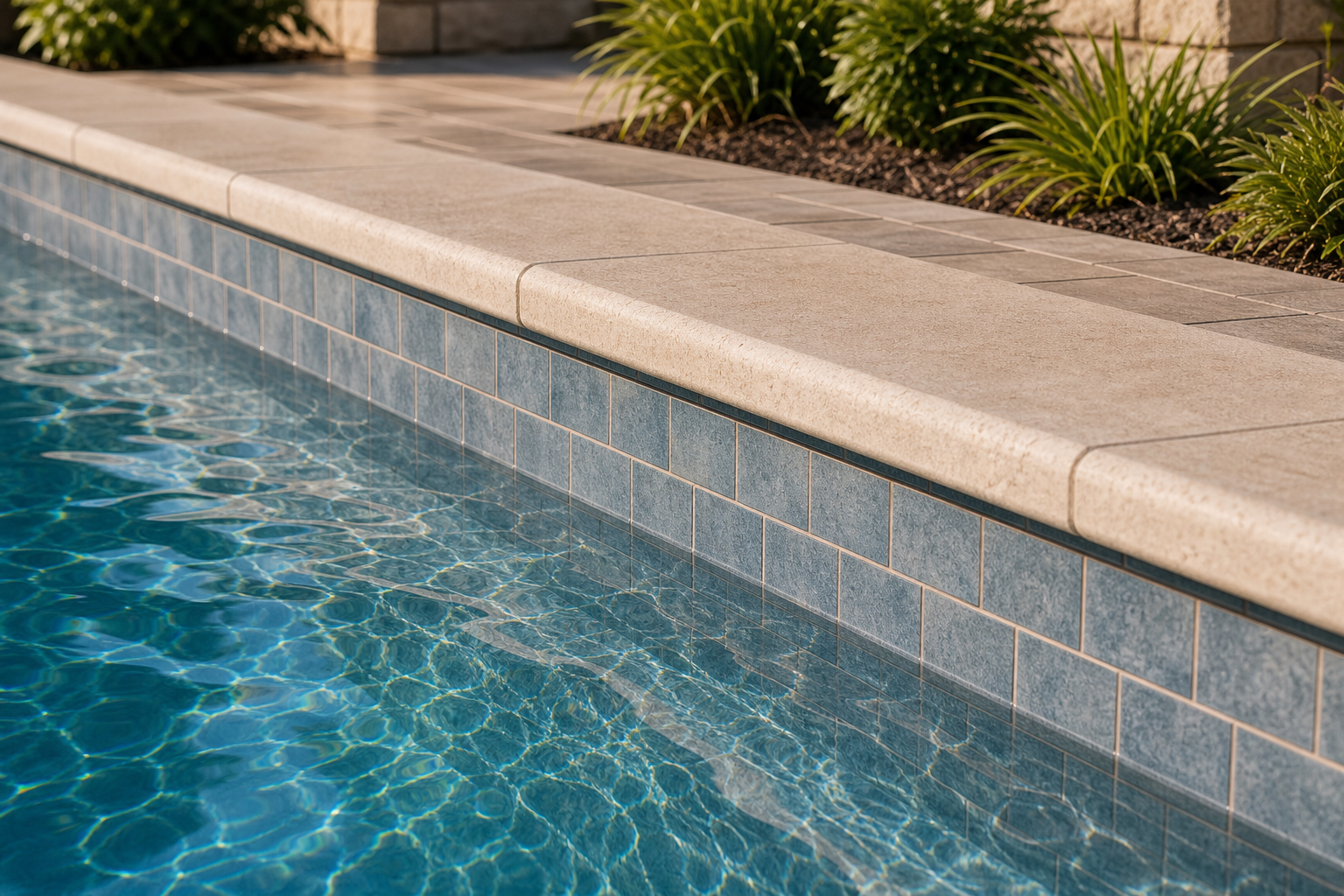 Pool Color Ideas waterline detail