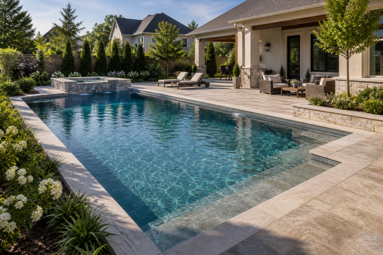 Pool Color Ideas wide view