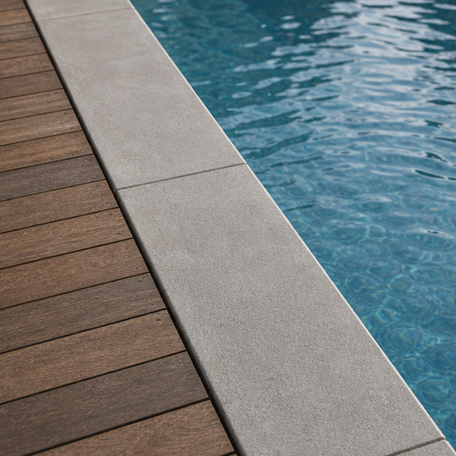 Pool Coping Ideas planting and material detail