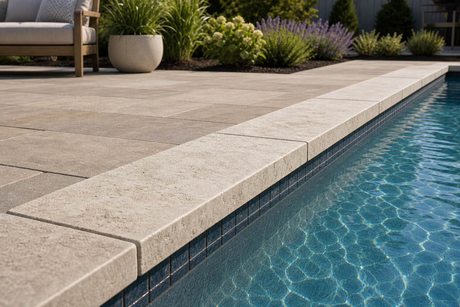 Pool Coping Ideas materials and planting