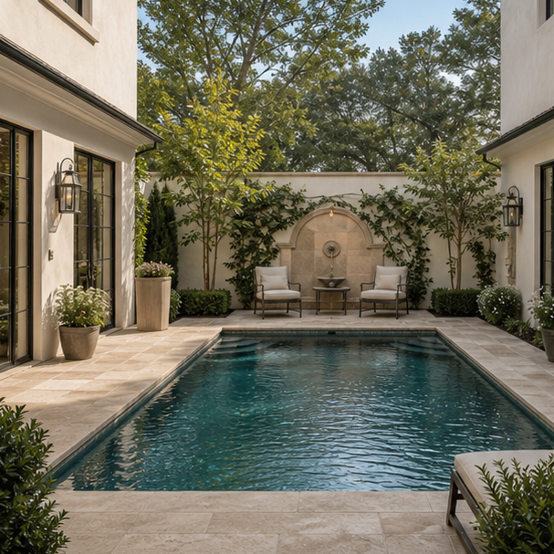 Pool Courtyard Ideas backyard setting