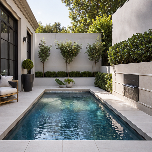 Pool Courtyard Ideas modern lines