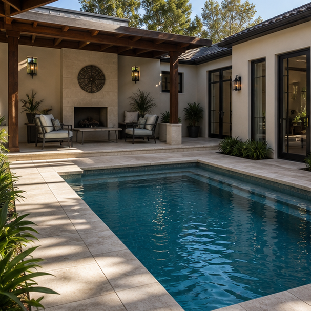 Pool Courtyard Ideas shade view
