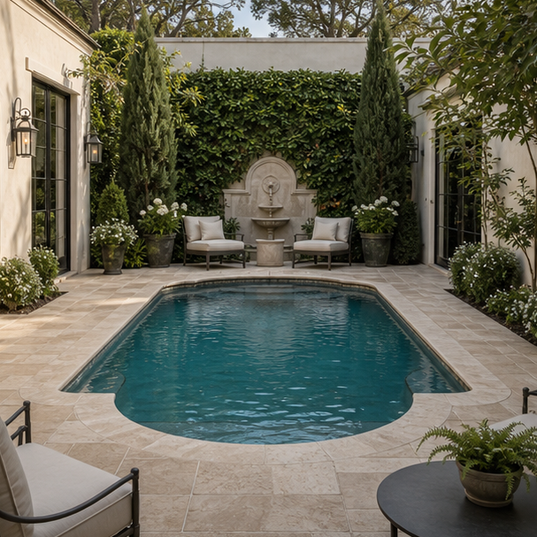 Pool Courtyard Ideas alternate direction