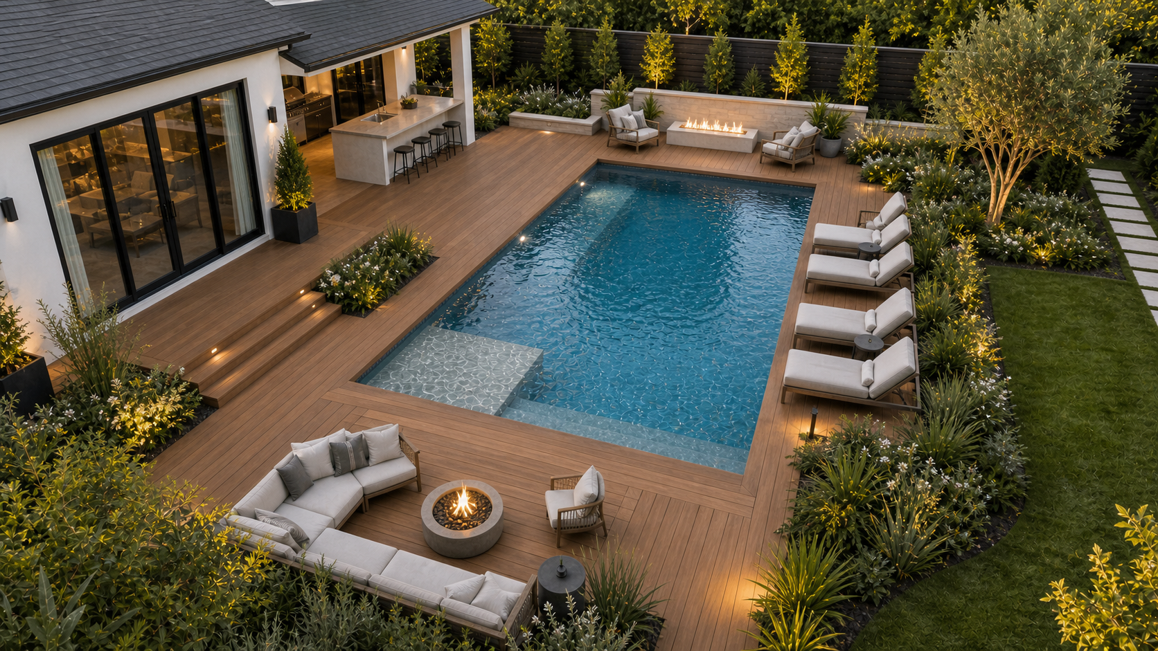 Pool Deck Ideas layout idea