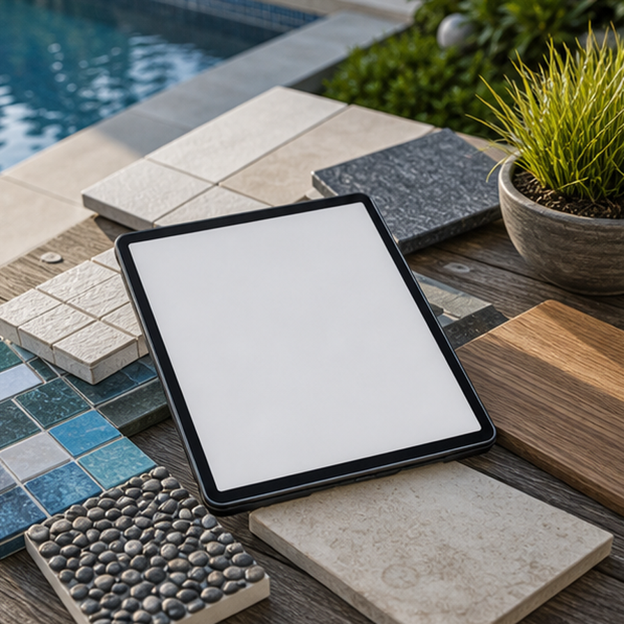 Pool Design App planting and material detail