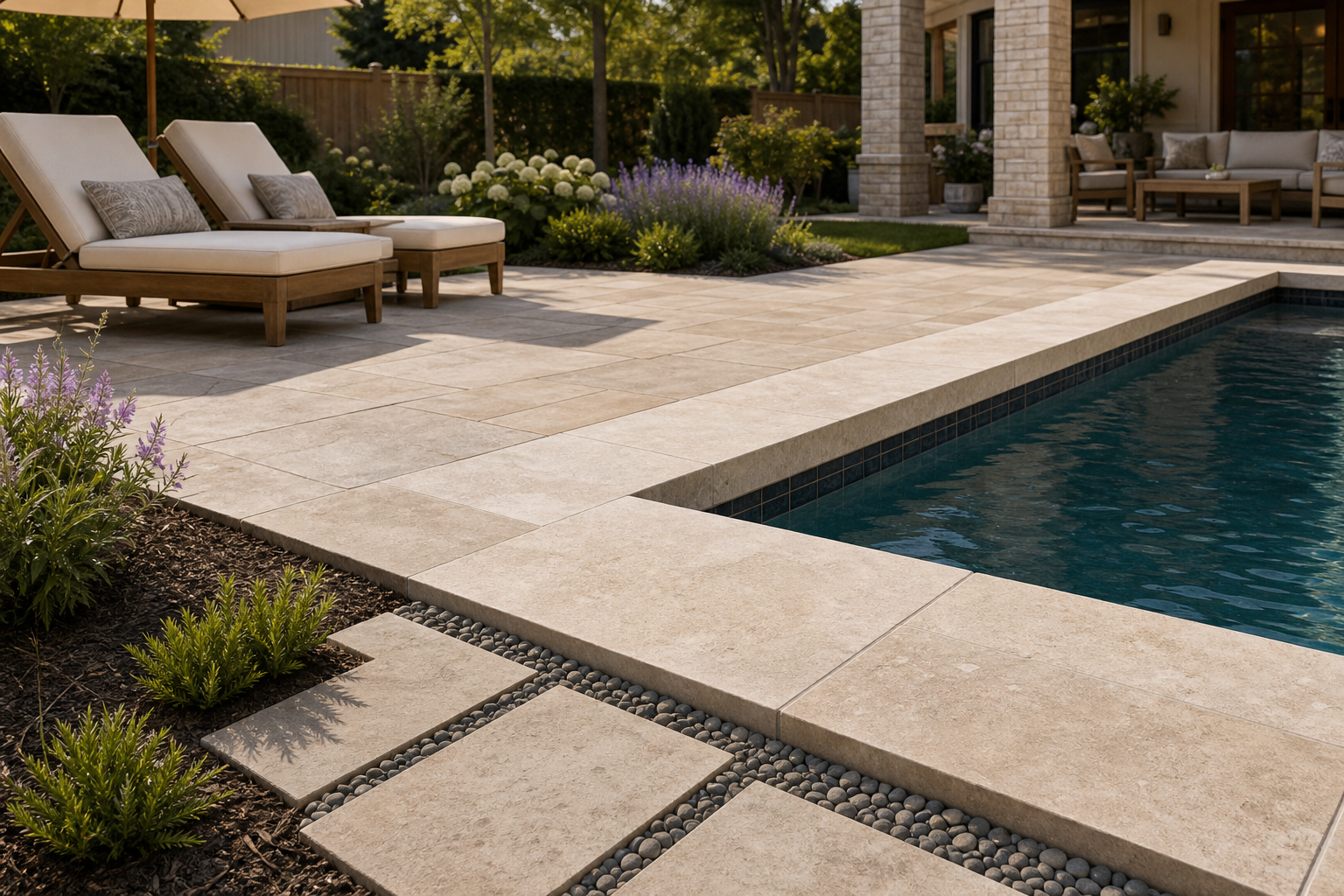 Pool Design App materials and planting