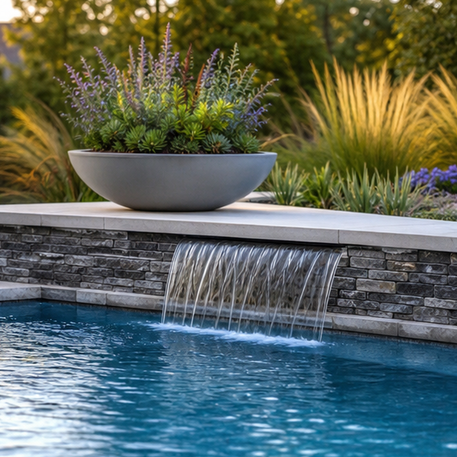 Pool Design Ideas Tool planting and material detail