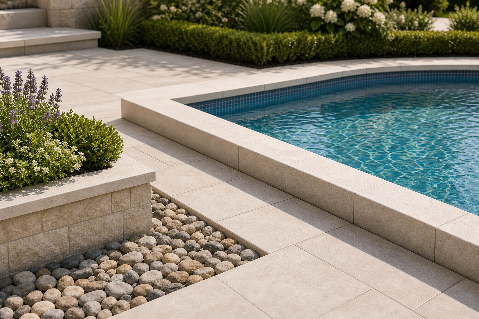 Pool Design Ideas Tool materials and planting