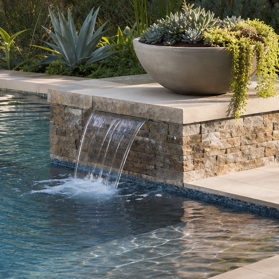 Pool Design Ideas planting and material detail