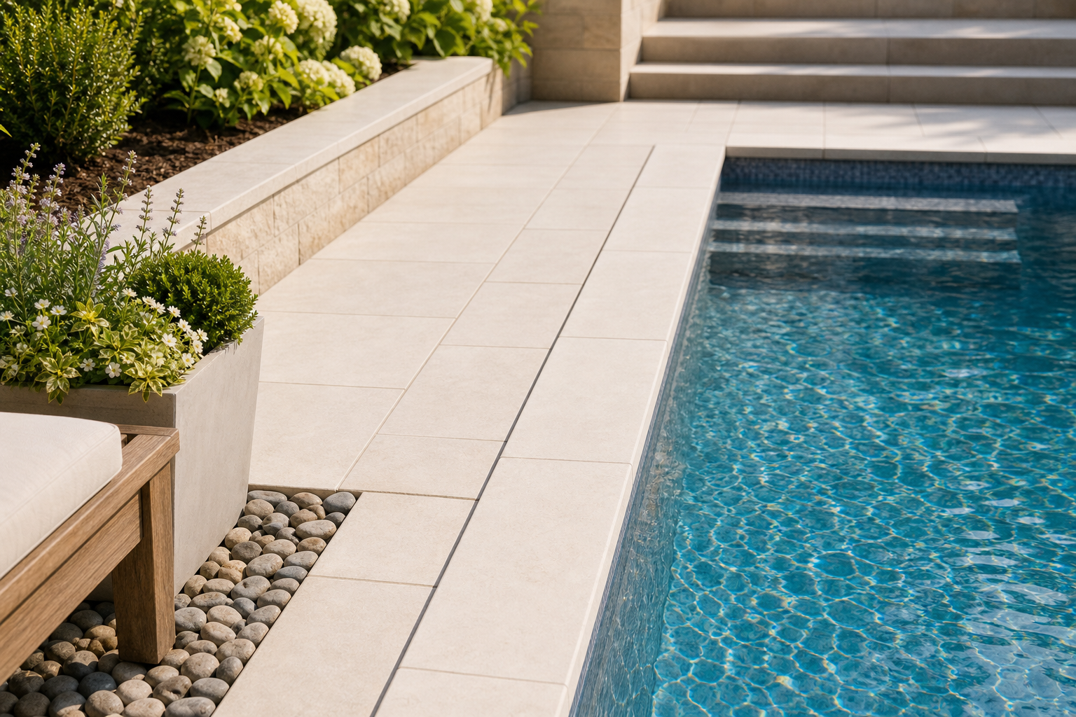 Pool Design Ideas materials and planting