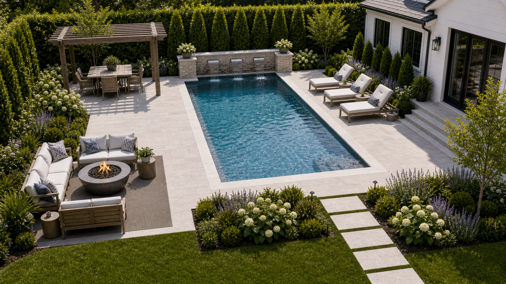Pool Landscaping Ideas Tool layout idea